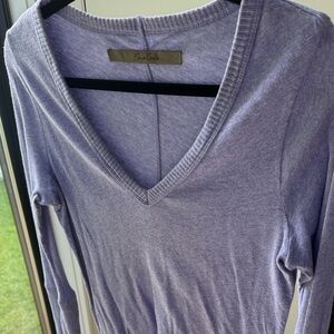 Elegant Purple V-Neck Women's Top
